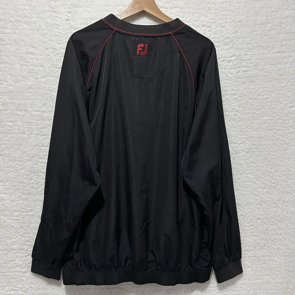 Footjoy Pullover Mens Black‎ Rain Wind Performance Long Sleeve Size Large